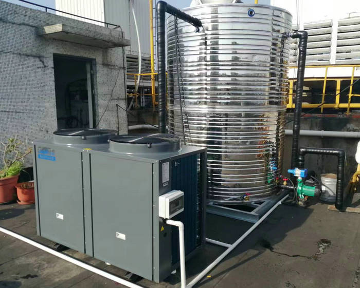 工廠九一香蕉网页入口：香蕉视频APP下载熱泵10P機+5噸保溫水箱